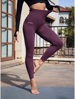 Seamless Wide Band Waist Sports Leggings