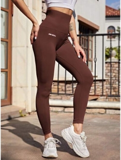 Seamless Wide Band Waist Sports Leggings