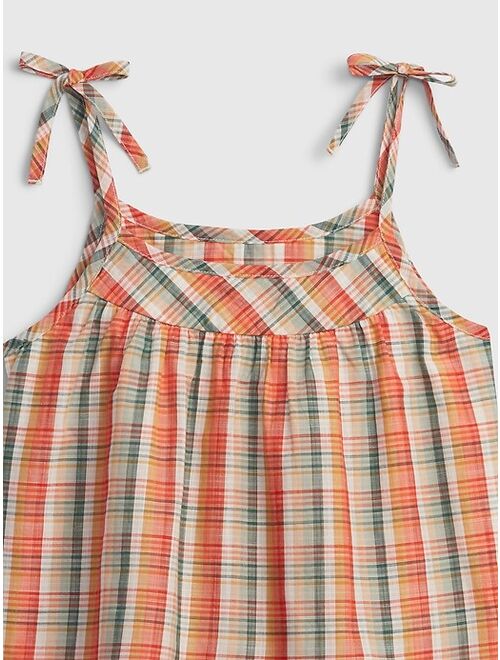 GAP Kids Plaid Spaghetti Straps Top