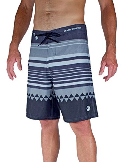 Maui Rippers Men's Honolua Boardshort 4-Way Dobby Stretch