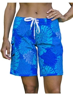 Maui Rippers Women’s 4-Way Stretch 9” Swim Shorts Boardshorts