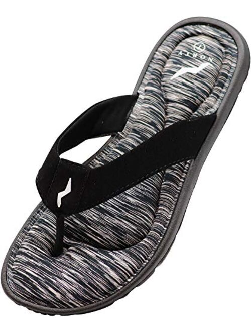 NORTY - Womens Memory Foam Footbed Sandals - Casual for Beach, Pool, Shower