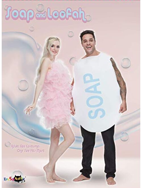 EraSpooky Couples Soap and Loofah Costume Adult Funny Halloween Party Couple Costumes Set