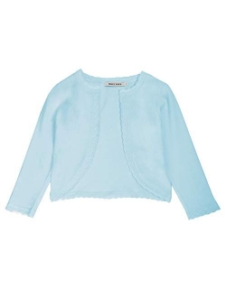 Girls Knit Long Sleeve Open Front Bolero Shrugs for 6-12Years