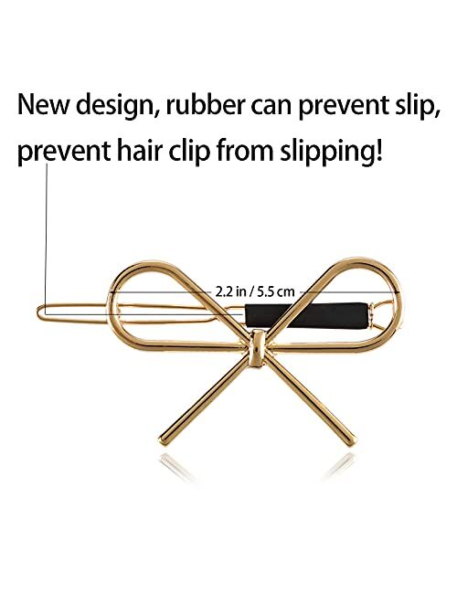 GIYOMI 2 Pcs Minimalist Hair Clip for Women and Girls, Newly designed Hollow Hoop Round Circle Geometric Metal Hair Clip Bobby Pin Ponytail Holder Hair Accessories(Gold &