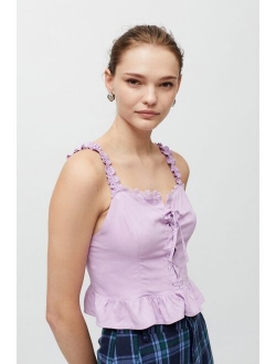 UO Goodie Lace-Up Bustier Top