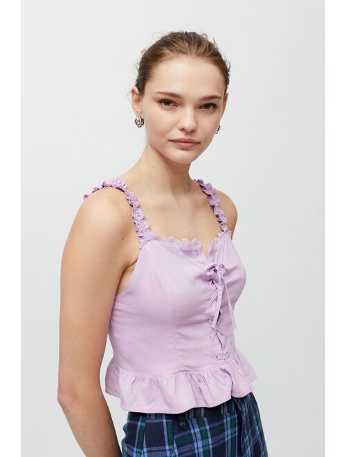 Urban outfitters UO Goodie Lace-Up Bustier Top