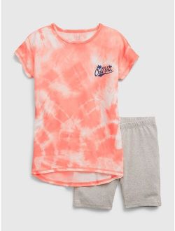 Kids 100% Recycled Polyester Tie-Dye PJ Set