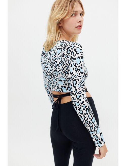 Urban Renewal Remnants Y2K Cheetah Cropped Top