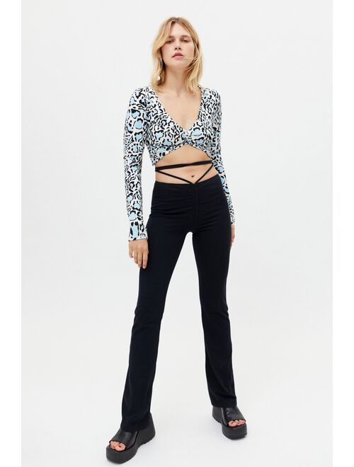 Urban Renewal Remnants Y2K Cheetah Cropped Top