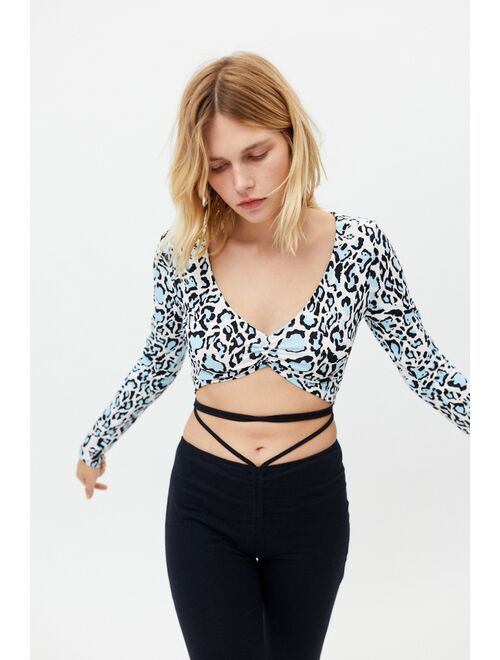 Urban Renewal Remnants Y2K Cheetah Cropped Top