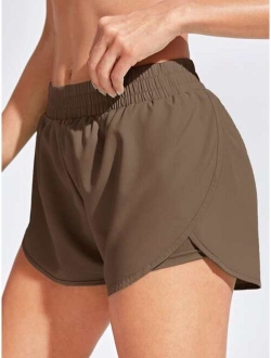 Active High-Rise Tulip Hem Shorts