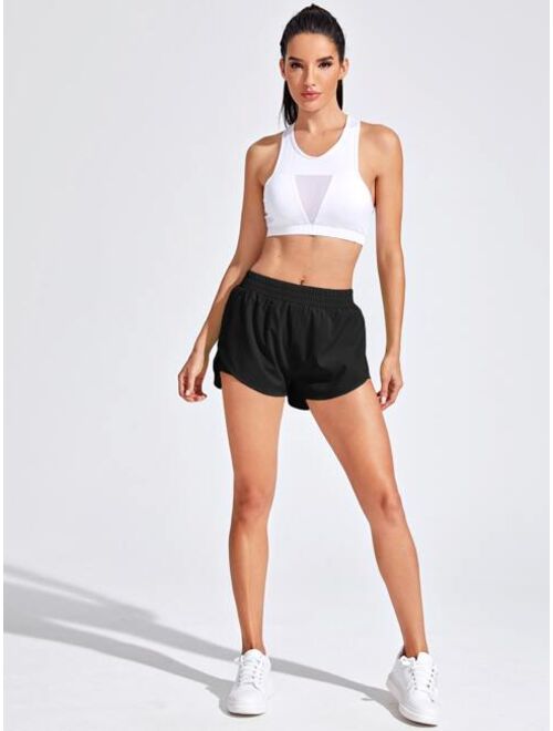 Shein Active High-Rise Tulip Hem Shorts