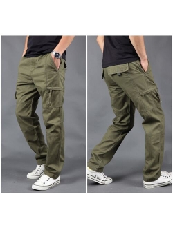 US Mens Cargo Work Pants Combat Military Fall Trousers Travel/Outdoor 100% Cotton Multi-pocket