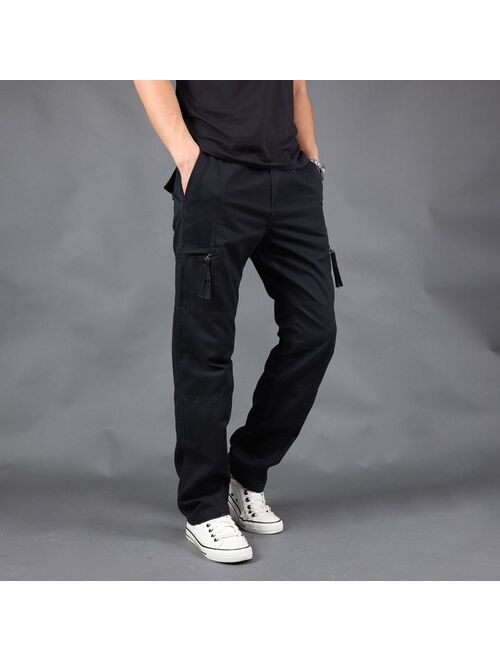 US Mens Cargo Work Pants Combat Military Fall Trousers Travel/Outdoor 100% Cotton Multi-pocket