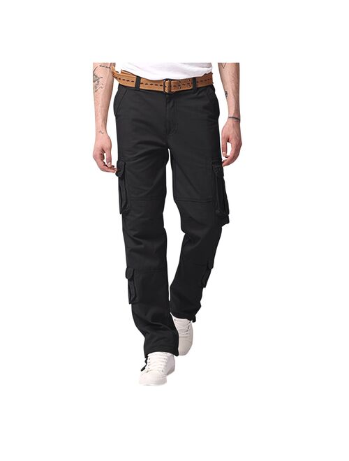 Men's Loose Casual Pants Multi-pocket Straight Solid Color Outdoor Overalls Trousers sweatpants pantalones hombre ropa Harajuku