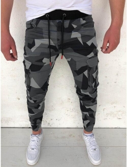 2020 Camo Cargo Pants Men Tracksuit Pockets Jogging Pants Men Slim Sweatpants Fitness Fashion Sportswear Homme Streetwear