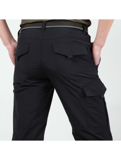 Men's Lightweight Tactical Pants Breathable Summer Casual Army Military Long Trousers Male Waterproof Quick Dry Cargo Pants