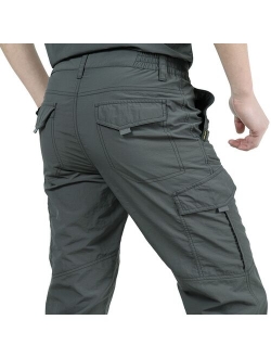 Men's Lightweight Tactical Pants Breathable Summer Casual Army Military Long Trousers Male Waterproof Quick Dry Cargo Pants