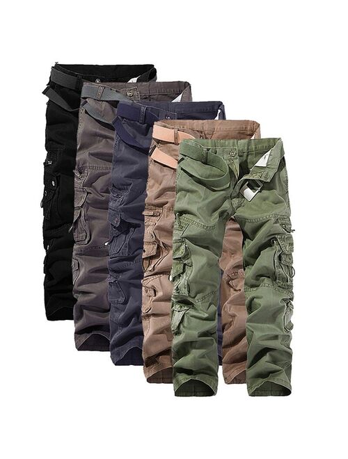 New Mens Tactical Pants Multiple Pocket Elasticity Military Urban Commuter Tacitcal Trousers Men Slim Fat Cargo Pant 5XL