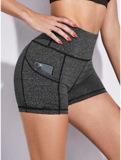 Wide Band Waist Sports Shorts With Phone Pocket