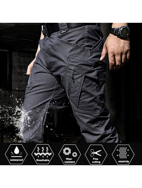 City Military Casual Cargo Pants Elastic Outdoor Army Trousers Men Slim Many Pockets Waterproof Wear Resistant Tactical Pants