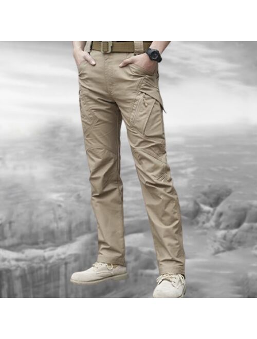 City Military Casual Cargo Pants Elastic Outdoor Army Trousers Men Slim Many Pockets Waterproof Wear Resistant Tactical Pants