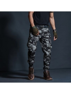 High Quality Khaki Casual Pants Men Military Tactical Joggers Camouflage Cargo Pants Multi-Pocket Fashions Black Army Trousers