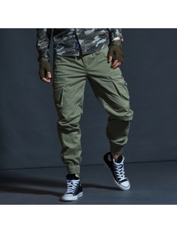 High Quality Khaki Casual Pants Men Military Tactical Joggers Camouflage Cargo Pants Multi-Pocket Fashions Black Army Trousers