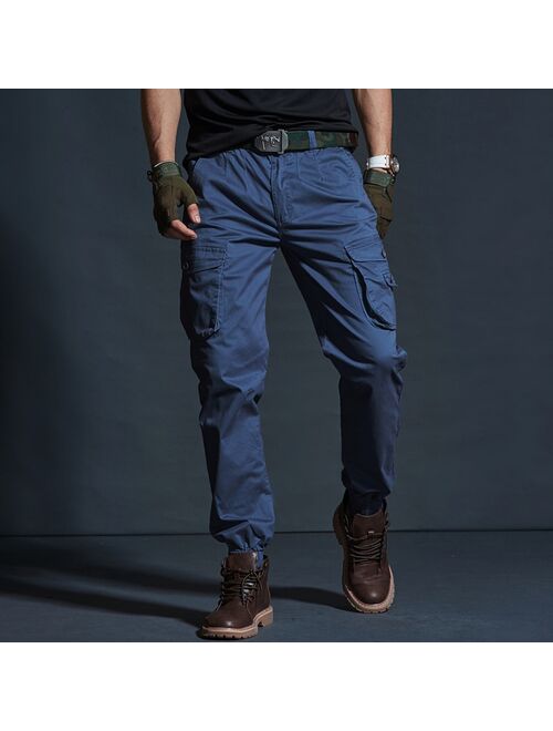 High Quality Khaki Casual Pants Men Military Tactical Joggers Camouflage Cargo Pants Multi-Pocket Fashions Black Army Trousers