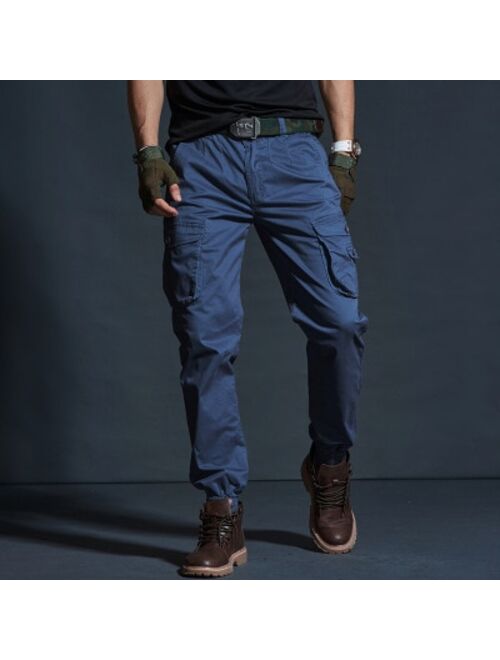 High Quality Khaki Casual Pants Men Military Tactical Joggers Camouflage Cargo Pants Multi-Pocket Fashions Black Army Trousers