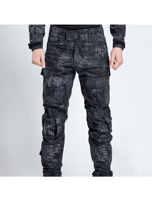 Pro Tactical Military Camouflage Cargo Pants Men Rip-Stop Anti-pilling Army SWAT Combat Trousers Breathable Casual Pants