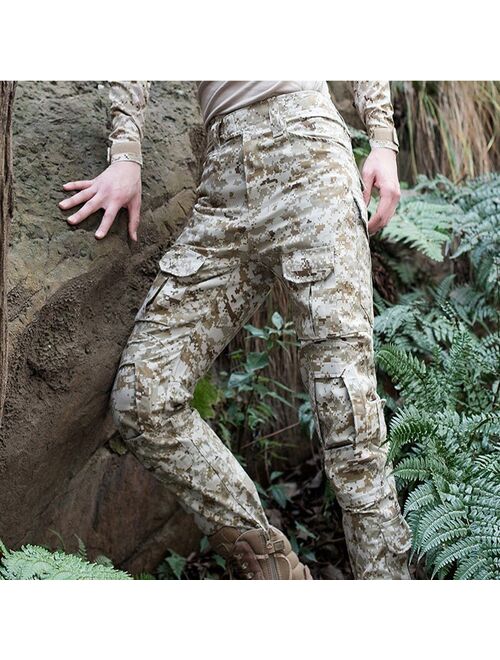 Pro Tactical Military Camouflage Cargo Pants Men Rip-Stop Anti-pilling Army SWAT Combat Trousers Breathable Casual Pants