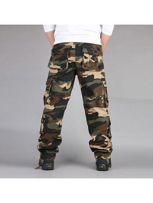 2021 Men Fashion Streetwear Mens Jeans Camouflage  Jogger Pants Tactical Military Youth Casual Summer European Jeans Cargo Pants