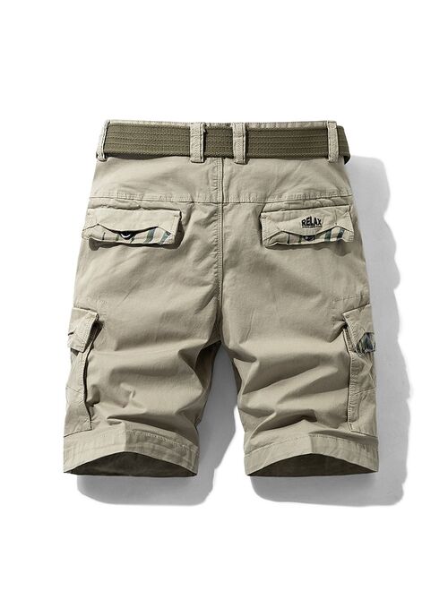 WWKK 2020 Hot Summer Casual Shorts Men's Cargo Multi-pocket belt Shorts Mens Solid Color Fashion Shorts Streetwear