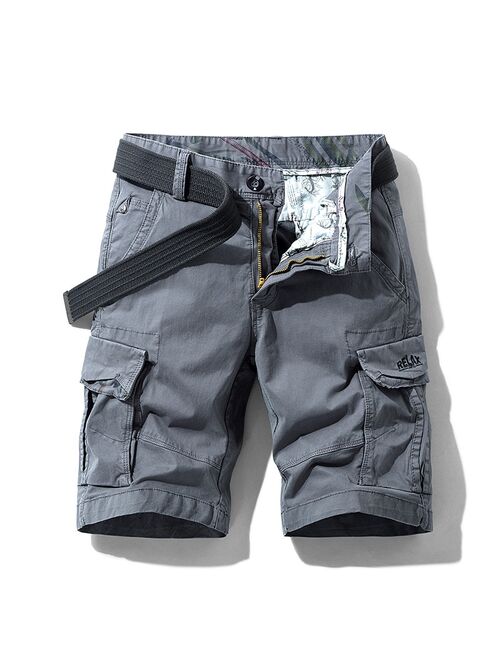 WWKK 2020 Hot Summer Casual Shorts Men's Cargo Multi-pocket belt Shorts Mens Solid Color Fashion Shorts Streetwear