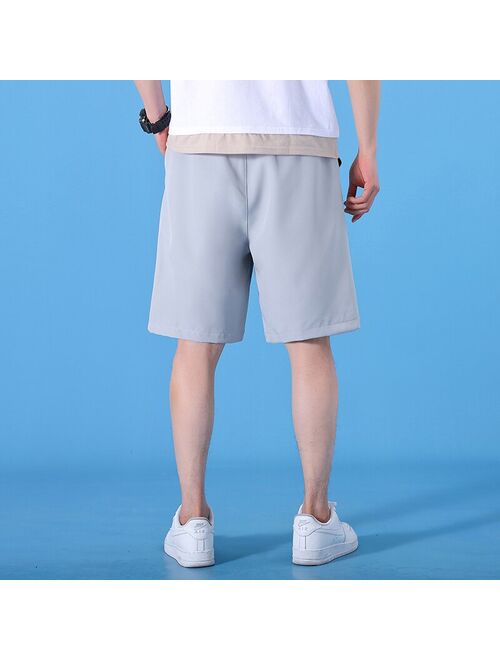 Harajuku streetwear iron chain pattern jogger shorts women men Summer loose elastic waist Hip hop skateboard shorts