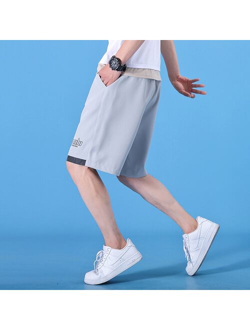 Harajuku streetwear iron chain pattern jogger shorts women men Summer loose elastic waist Hip hop skateboard shorts