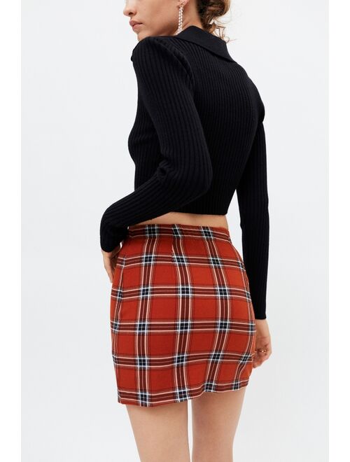 Urban Renewal Remnants Cozy Plaid Mini Skirt