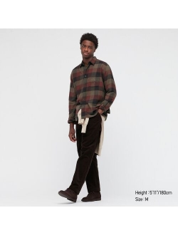 MEN FLANNEL CHECKED LONG-SLEEVE SHIRT