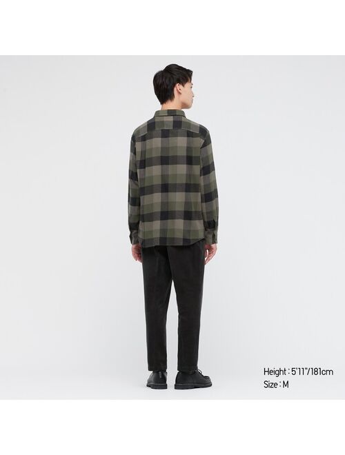 Uniqlo MEN FLANNEL CHECKED LONG-SLEEVE SHIRT