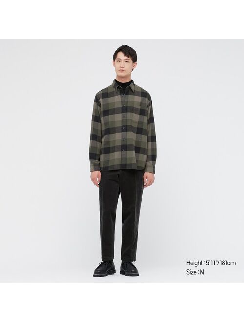 Uniqlo MEN FLANNEL CHECKED LONG-SLEEVE SHIRT