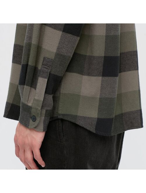 Uniqlo MEN FLANNEL CHECKED LONG-SLEEVE SHIRT