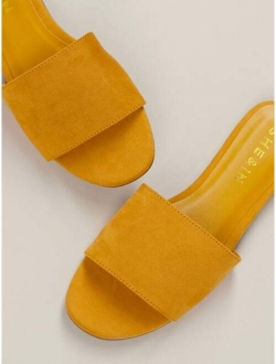 Faux Suede Slip-On Sandals