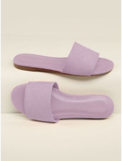 Faux Suede Slip-On Sandals