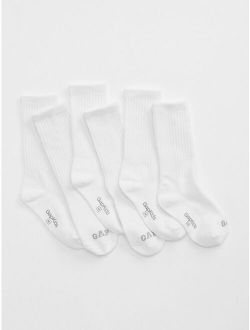 Kids Solid Crew Socks (3-Pack)