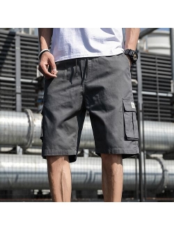 Cotton Shorts Men Summer Fashion Shorts Multi-Pockets Bermudas Male Summer Clothing Streetwear Plus Size Shorts Thin 6XL 7XL