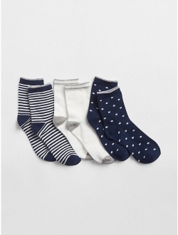 Kids Print Crew Socks (3-Pairs)