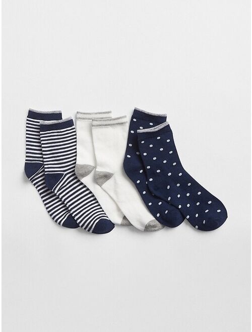 GAP Kids Print Crew Socks (3-Pairs)