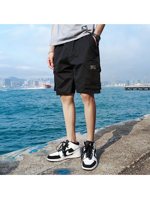 Buy 2020 Summer Men S Baggy Multi Pocket Military Cargo Shorts Male Polyester Black Army Green